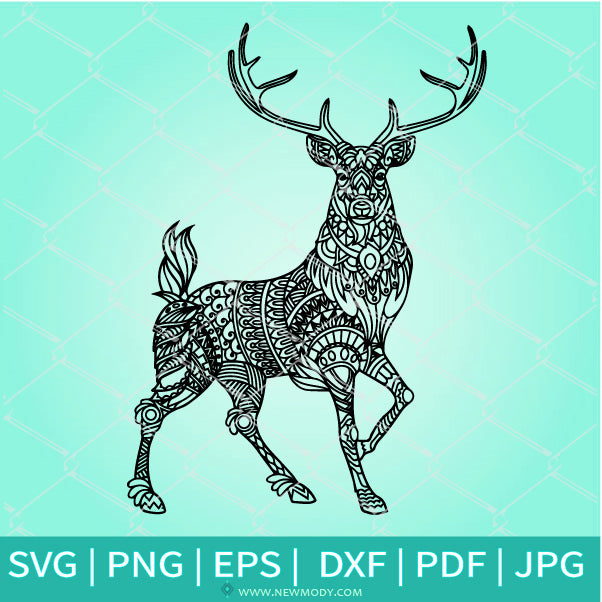 Coloring Mandala Deer SVG - Deer  SVG -Mandala SVG