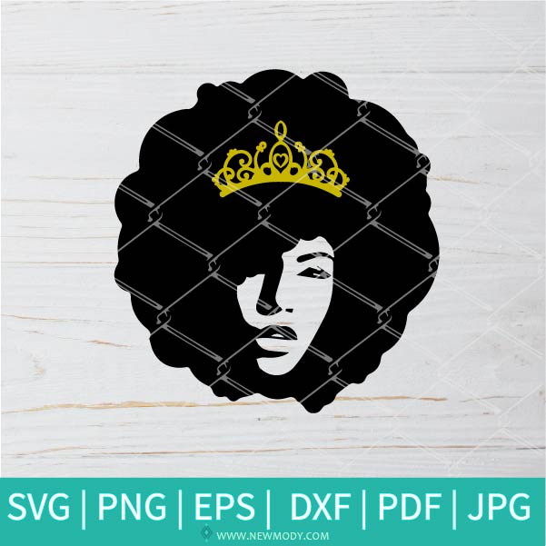 African Queen SVG - Black Girl Magic SVG - Afro Woman SVG - Newmody