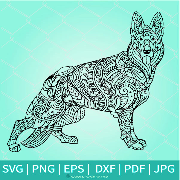 Mandala Dog SVG - Dog Mandala SVG - Coloring printable