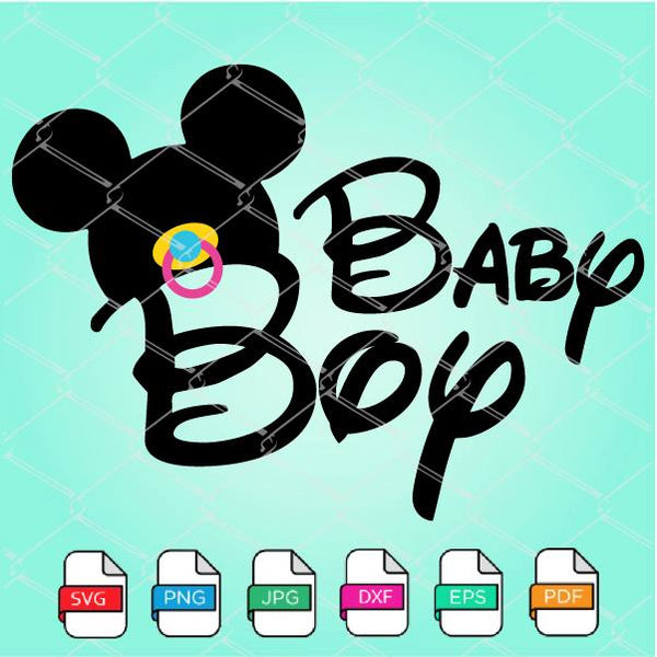 Baby Boy SVG -Mickey Mouse SVG - Disney SVG - Mickey Ears SVG