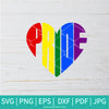 Pride Heart SVG - Gay Pride SVG - LGBT SVG - Newmody