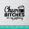 Cheers Bitches Its My Birthday SVG - Happy Birthday SVG - Bitches  SVG - Liquid Therapy SVG - Wine Svg - Newmody