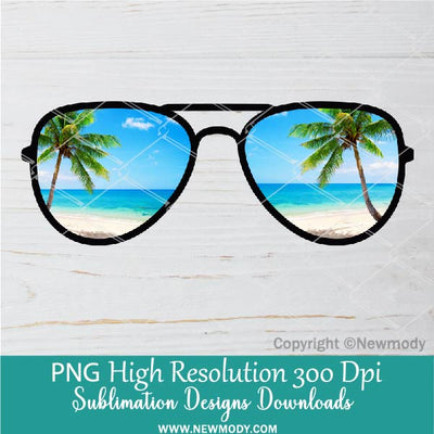 Summer Sunglasses Bundle PNG Sublimation  - Beach Palm Tree Vintage Sunglasses PNG - Newmody