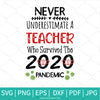 Never Underestimate A teacher Who Survived 2020 Coronavirus Pandemic SVG - Newmody