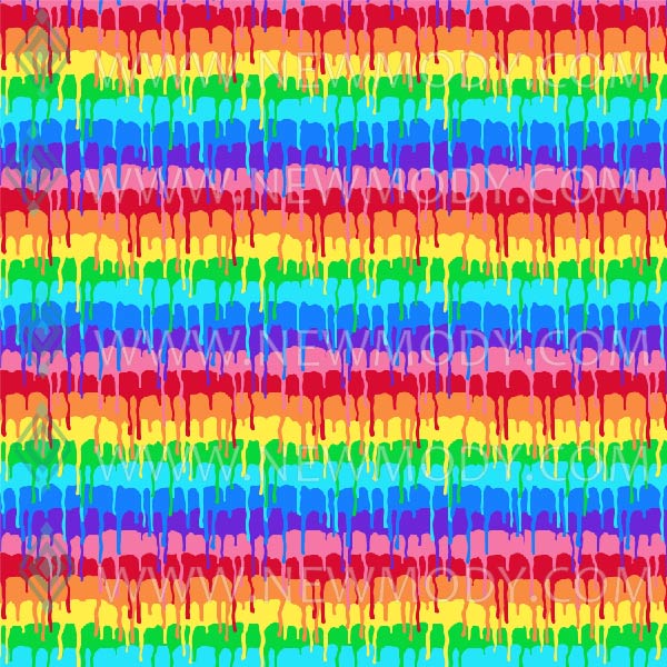 Dripping Rainbow Pattern Digital Paper - Dripping Colorful Seamless Patterns - Dripping LGBT Pride Rainbow Sublimation - Newmody
