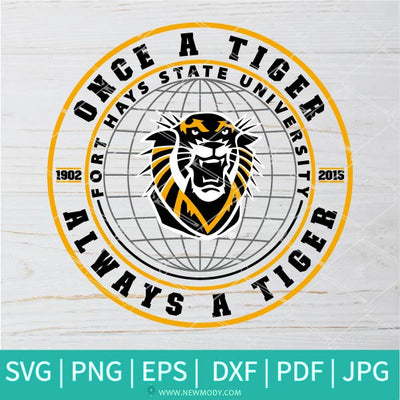 Once A Tiger Always A Tiger Svg -  FHSU Logo Layered SVG - Newmody