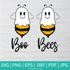 Boo Bees Svg- Halloween Svg - Bee Svg - Cute Ghost Svg - Newmody