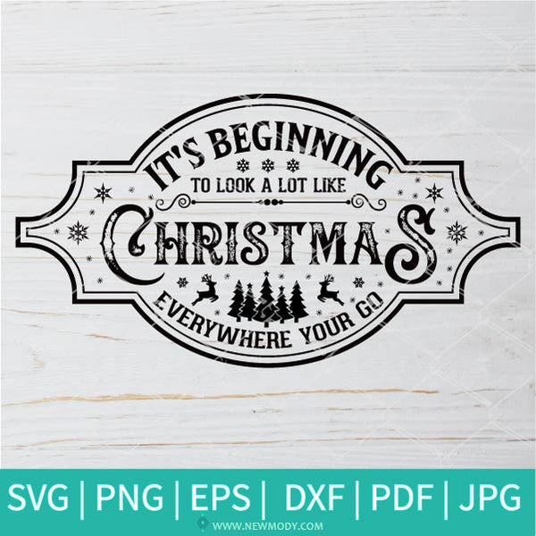 It's Beginning SVG-PNG - Christmas SVG - Cut Files for Cricut and silh