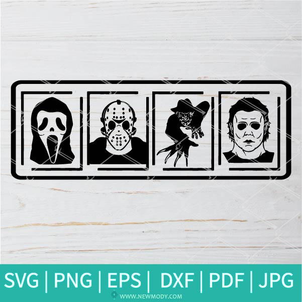 Horror Heroes SVG-PNG - Halloween SVG - Horror SVG - Halloween Svg Cut Files for Cricut and silhouette