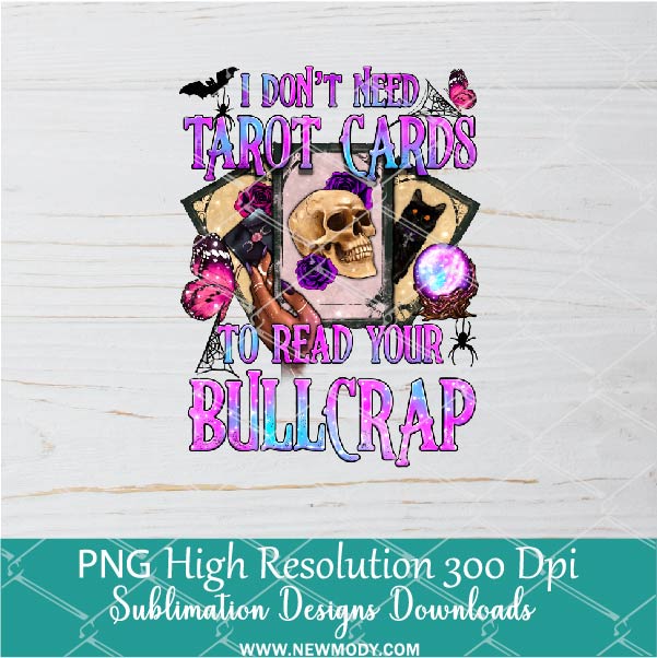 Don't need tarot cards PNG For Sublimation, Halloween PNG