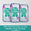 Pabst Blue Ribbon cans PNG For Sublimation, cans PNG