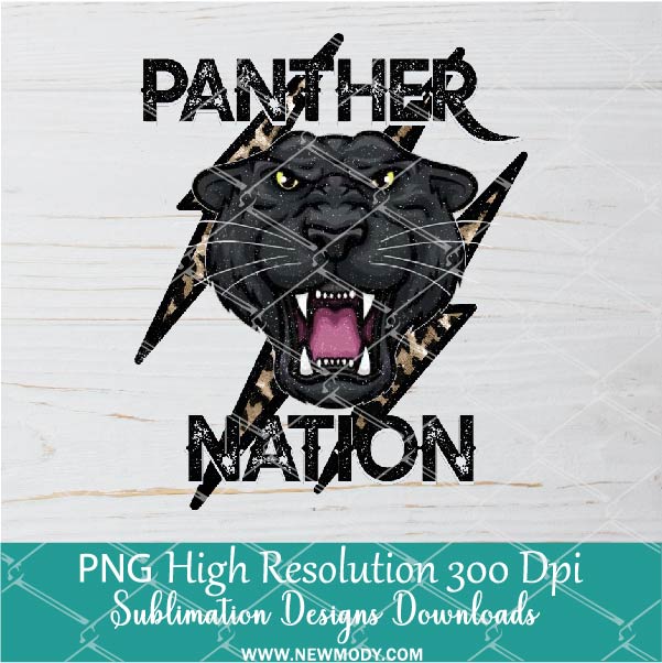 Panther Nation leopard print d PNG For Sublimation