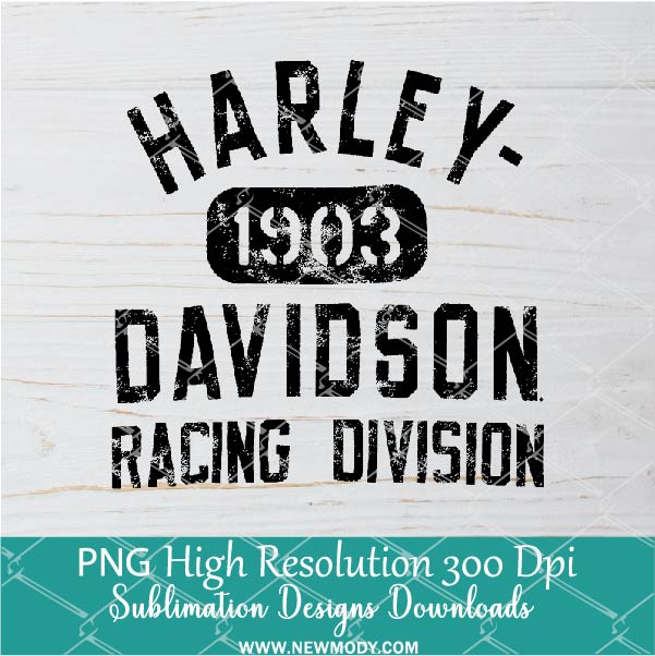 Harley Davidson 1903 PNG For Sublimation, Racing Division PNG