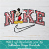 Nike Mickey Embroidery PNG For Sublimation