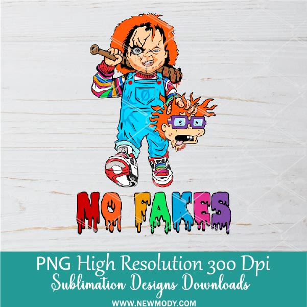 Halloween Chucky Rugrats PNG Sublimation Bundle | Dripping No Fakes Horror Spooky Halloween Movie PNG Clipart