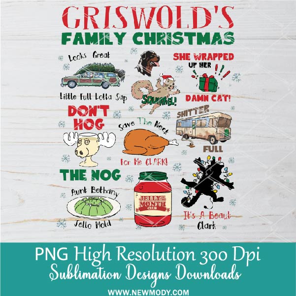 Griswold's Family Christmas PNG,  Xmas Vacation Quotes Griswold Movie National Holiday Sublimation Shirt design Download