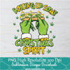 Yellow rolling up some christmas spirit Grinch hands PNG , Grinchmas Png For Sublimation & DTF T-Shirt Design Digital Download