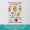 Things that make me happy Christmas Png, Grinchmas Png For Sublimation & DTF T-Shirt Design Digital Download