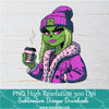 Purple Gricnh Girl PNG ,Grinchmas Sublimation &amp; DTF T-Shirt Design Digital Download