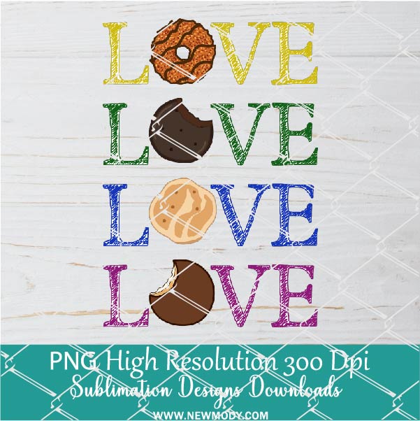 Love Girl Scout Cookies Png, Valentine Png For Sublimation & DTF T-Shirt Design Digital Download
