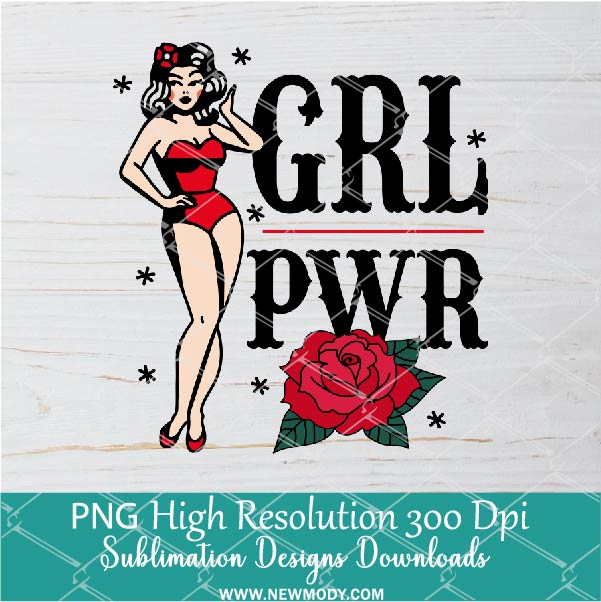 Girl Power PNG For Sublimation