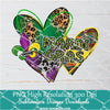 Mardi Gras Hearts Png, Mardi Gras Png For Sublimation & DTF T-Shirt Design Digital Download