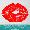 Kiss Lips Png, Valentine Png For Sublimation & DTF T-Shirt Design Digital Download