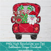 Christmas truck Custom Name Png, Funny Santa Hat Png For Sublimation & DTF T-Shirt Design Digital Download