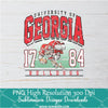 University of Georgia Bulldogs PNG For Sublimation, FootBall PNG