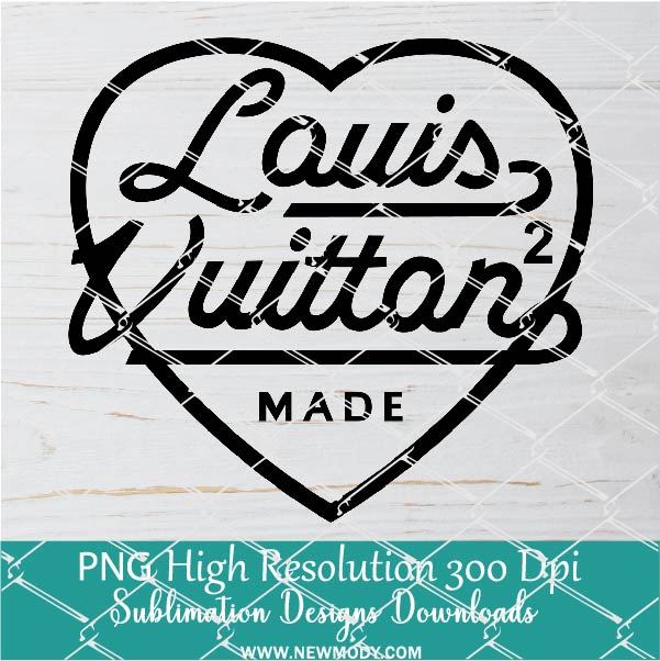 Louis Vuitton Made Black Png For Sublimation & DTF T-Shirt Design Digital Download