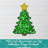 Sequin Christmas tree Png, Merry Christmas Png For Sublimation & DTF T-Shirt Design Digital Download