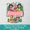Christmas Disney Princesses Stitch Custom Name Png, Funny Disney Png For Sublimation & DTF T-Shirt Design Digital Download