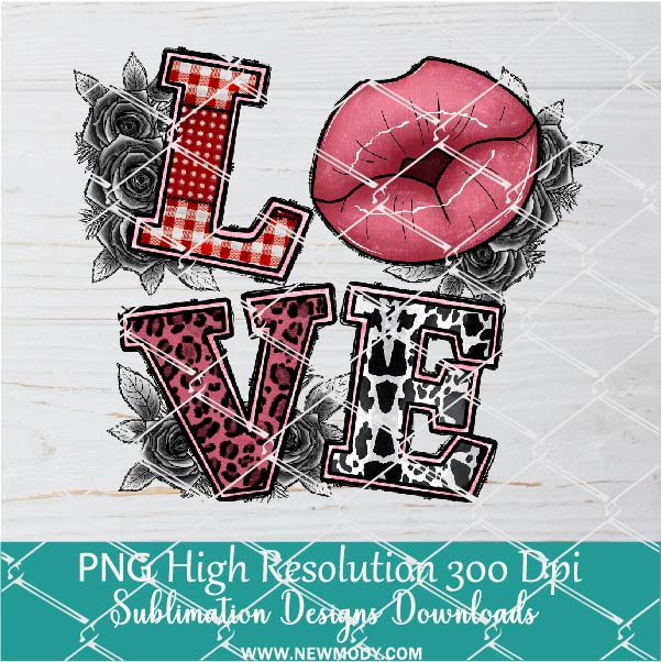 Love Png, Valentine Png For Sublimation & DTF T-Shirt Design Digital Download