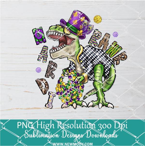 Mardi Rawr Png, Mardi Gras Png For Sublimation & DTF T-Shirt Design Digital Download