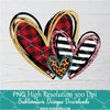 Valentine Hearts Png, Valentine Png For Sublimation & DTF T-Shirt Design Digital Download