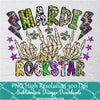 Mardi Like a Rockstar Png, Mardi Gras Png For Sublimation & DTF T-Shirt Design Digital Download