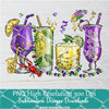 Mardi Gras Drinks Png, Mardi Gras Png For Sublimation & DTF T-Shirt Design Digital Download