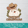 Cowboy Western Christmas Png, Western Christmas For Sublimation & DTF T-Shirt Design Digital Download