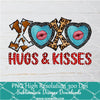 XOXO Hugs and Kisses Png, Valentine Png For Sublimation & DTF T-Shirt Design Digital Download