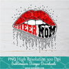 Cheer mom Lips PNG For Sublimation