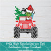 Grinch Jeep PNG For Sublimation, Christmas PNG