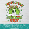 Orange rolling up some christmas spirit Grinch hands PNG , Grinchmas Png For Sublimation & DTF T-Shirt Design Digital Download