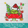 Christmas Grinch Custom Name PNG , Grinchmas Png For Sublimation & DTF T-Shirt Design Digital Download