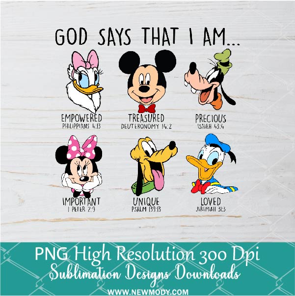 God Says Mickey Minnie Friends PNG, Family Vacation Png, Friends Vacation Png For Sublimation