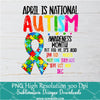 April Is National Autism PNG For Sublimation, April PNG