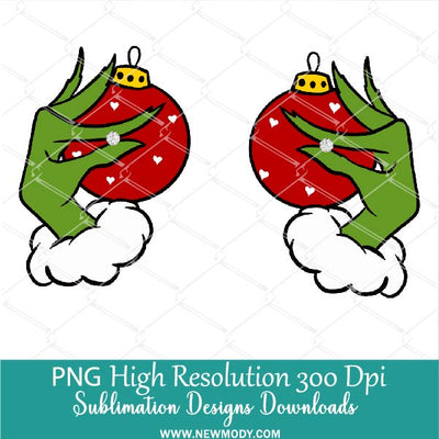 Grinch Boobs PNG Funny Grinch Hands holding diamond, Merry Grinchmas Sublimation &amp; DTF T-Shirt Design Digital Download