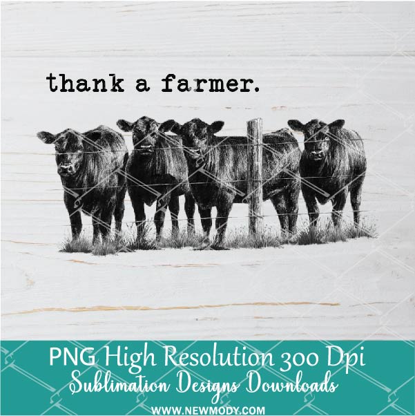 Thank a farmer PNG For Sublimation