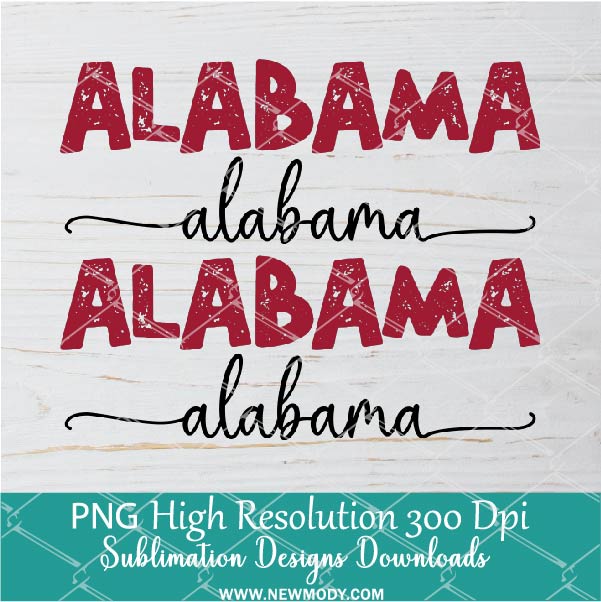 Alabama PNG For Sublimation