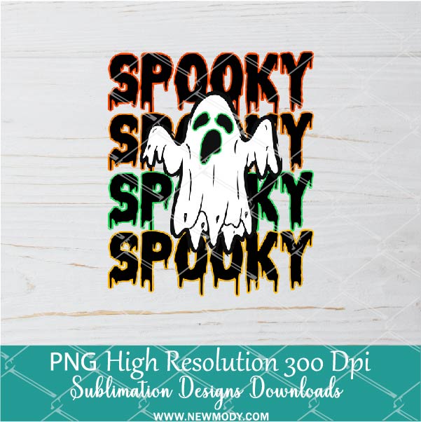 Spooky Ghost PNG For Sublimation, Ghost PNG, Halloween PNG