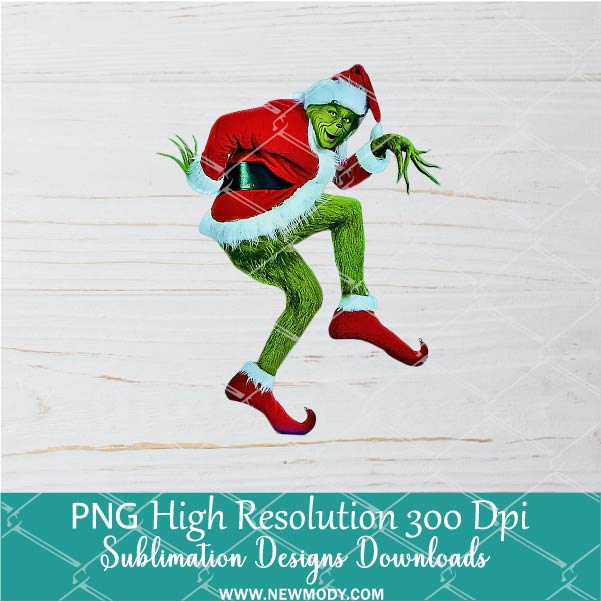 Grinch new PNG For Sublimation, Funny Christmas Grinch Clipart PNG
